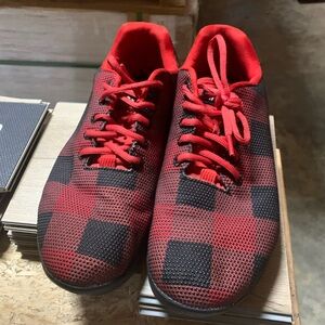 NOBULL Red and Black Checkered Sneakers